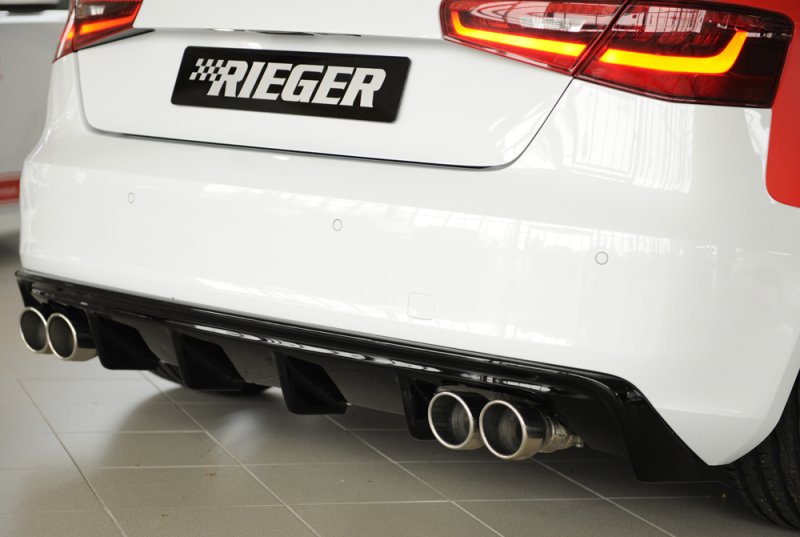Rieger Heckeinsatz (GBL56787) schwarz glänzend Audi A3 (8V) 07.12-08.16 (bis Facelift) - 88101