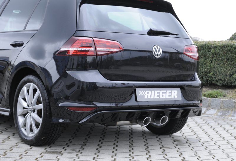 Rieger Heckeinsatz für R-Line Heckschürze schwarz glänzend VW Golf 7 R-Line 10.12-12.16 (bis Facelift) - 88102
