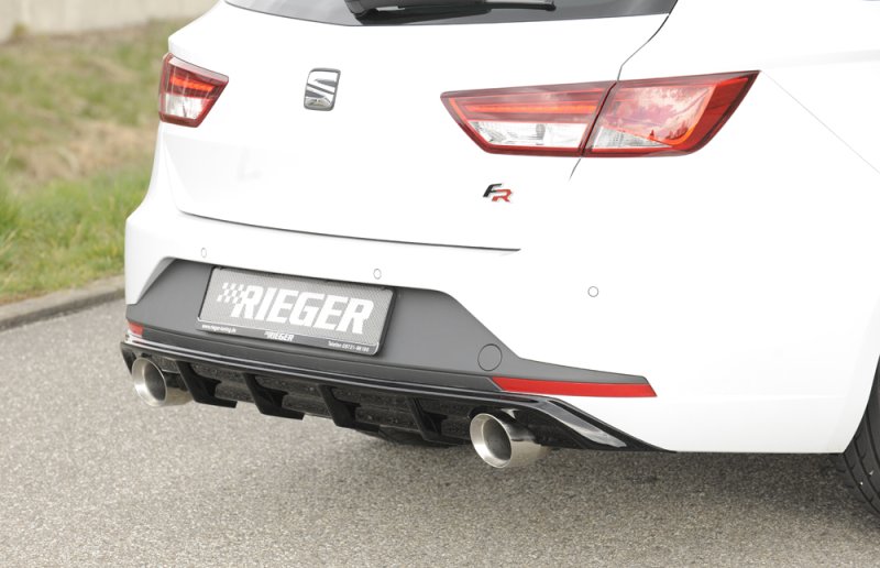 Rieger Heckeinsatz schwarz glänzend Seat Leon FR (5F) 01.13-12.16 (bis Facelift) - 88104