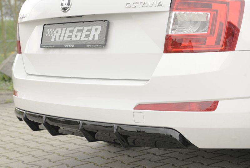 Rieger Heckeinsatz schwarz glänzend Skoda Octavia (5E) 02.13-01.17 (bis Facelift) - 88109