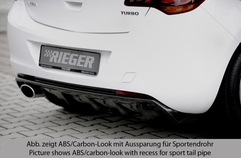 Rieger Heckeinsatz (GBL-51315) schwarz glänzend Opel Astra J 11.08-09.12 (bis Facelift) - 88112