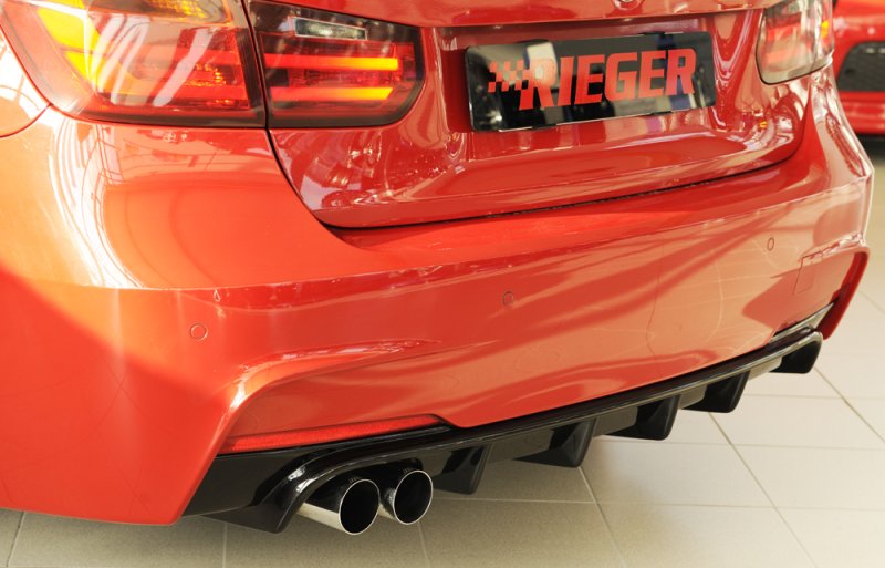 Rieger Heckeinsatz schwarz glänzend BMW 3er F30 (3L) 02.12-06.15 (bis Facelift) - 88121