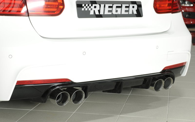 Rieger Heckeinsatz schwarz glänzend BMW 3er F30 (3L) 02.12-06.15 (bis Facelift) - 88123