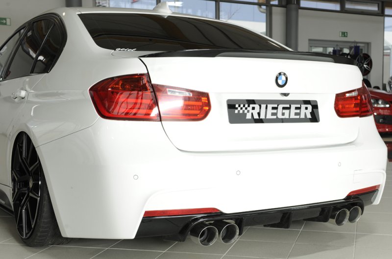 Rieger Heckeinsatz schwarz glänzend BMW 3er F30 (3L) 02.12-06.15 (bis Facelift) - 88123