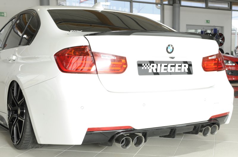 Rieger Heckeinsatz schwarz glänzend BMW 3er F30 (3L) 02.12-06.15 (bis Facelift) - 88123
