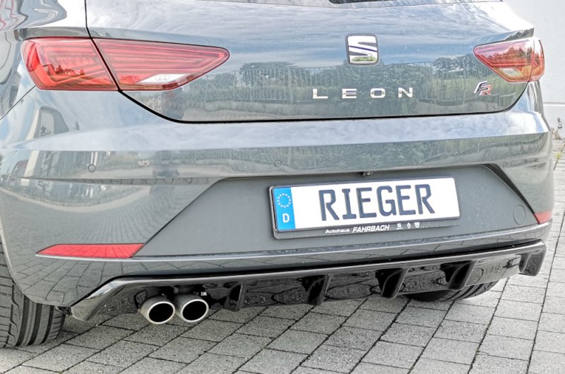 Rieger Heckeinsatz schwarz glänzend Seat Leon FR (5F) 01.17- (ab Facelift) - 88132