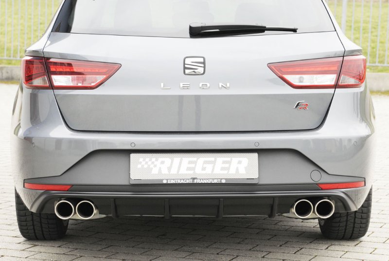 Rieger Heckeinsatz (88104) schwarz glänzend Seat Leon FR (5F) 01.13-12.16 (bis Facelift) - 88139