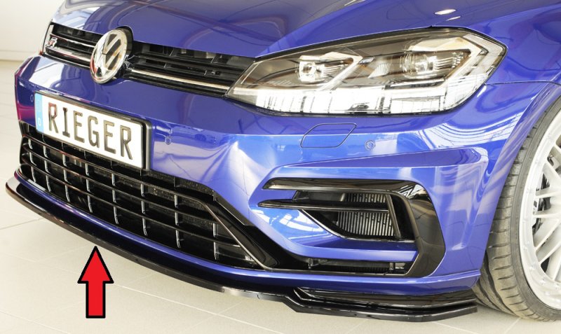 Rieger Spoilerschwert nur für R / R-Line schwarz glänzend VW Golf 7 R 02.17- (ab Facelift) - 88150