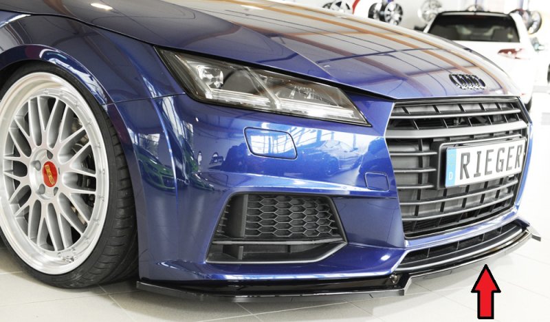 Rieger Spoilerschwert schwarz glänzend Audi TT (8J-FV/8S) 07.14-08.18 (bis Facelift) - 88155