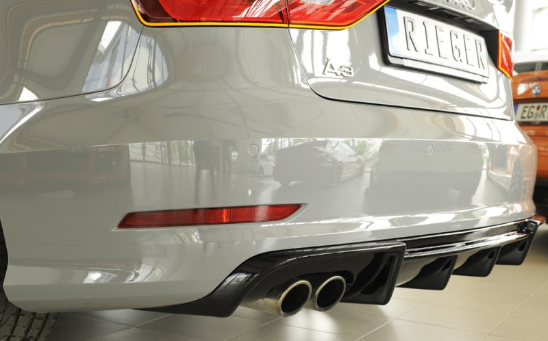 Rieger Heckeinsatz schwarz glänzend Audi A3 (8V) 07.12-08.16 (bis Facelift) - 88157