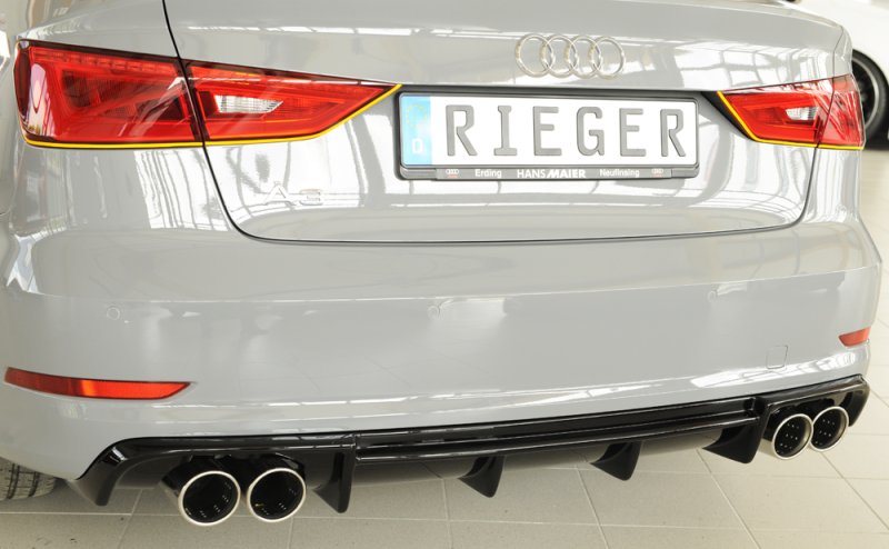 Rieger Heckeinsatz schwarz glänzend Audi A3 (8V) 07.12-08.16 (bis Facelift) - 88158