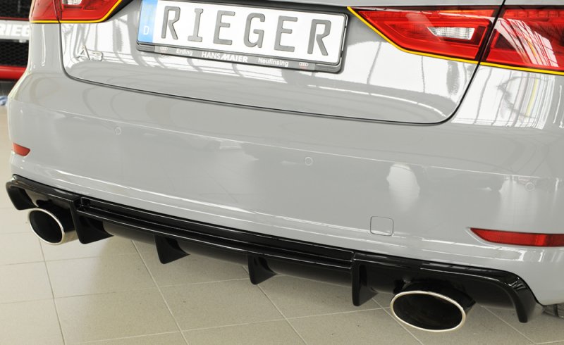 Rieger Heckeinsatz schwarz glänzend Audi A3 (8V) 07.12-08.16 (bis Facelift) - 88159