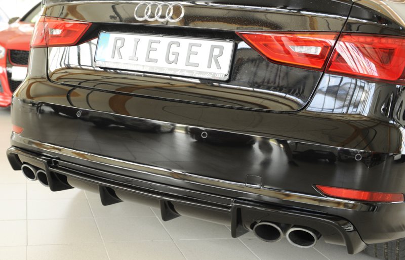 Rieger Heckeinsatz (Typ: 88158) schwarz glänzend Audi A3 S3 (8V) 05.13-08.16 (bis Facelift) - 88164