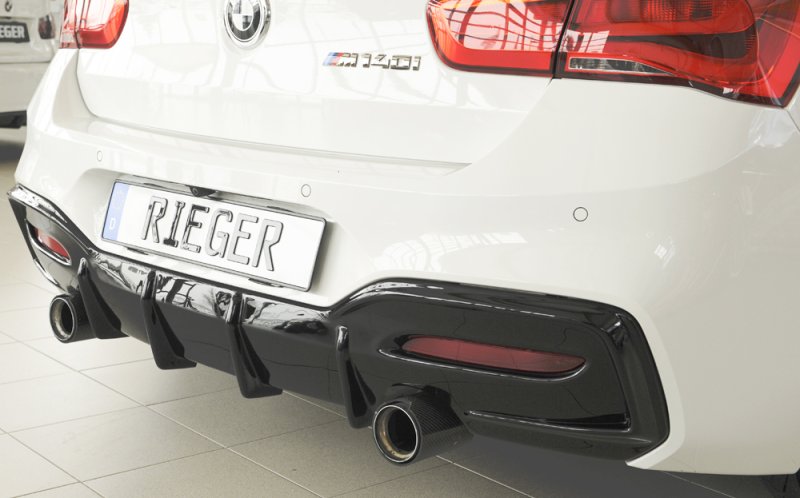 Rieger Heckeinsatz schwarz glänzend BMW 1er F20 (1K4) 05.2015- (ab Facelift) LCI - 88171