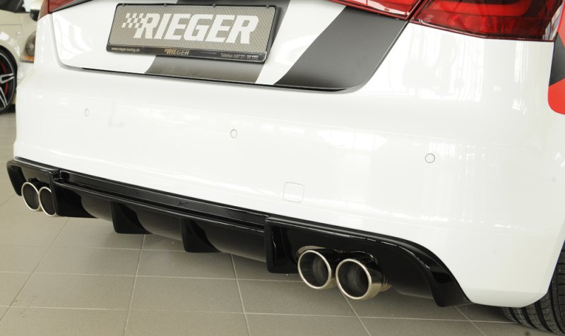 Rieger Heckeinsatz (Typ: 88142) schwarz glänzend Audi A3 S3 (8V) 05.13-08.16 (bis Facelift) - 88172