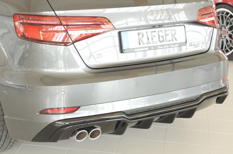 Rieger Heckeinsatz schwarz glänzend Audi A3 (8V) 09.16- (ab Facelift) - 88180