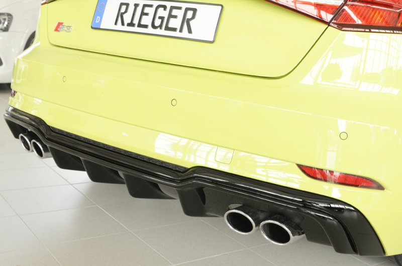 Rieger Heckeinsatz schwarz glänzend Audi A3 S3 (8V) 09.16- (ab Facelift) - 88181