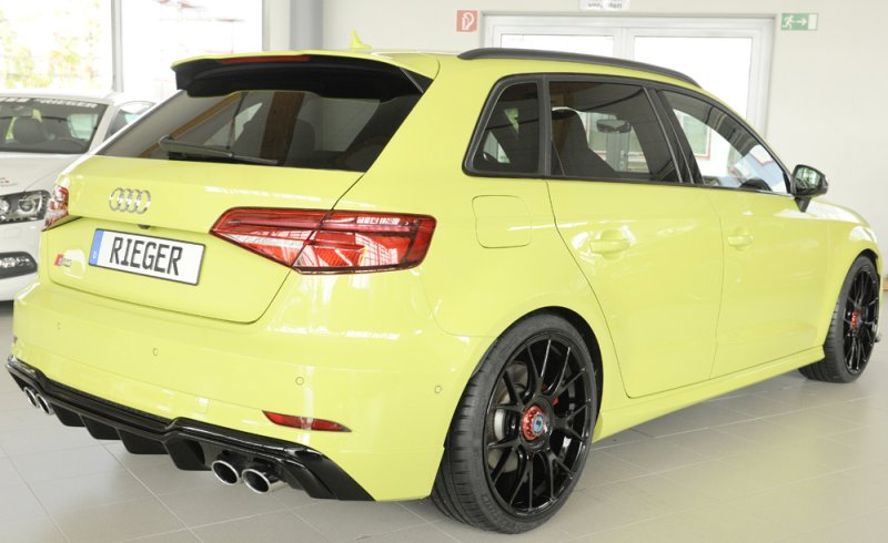 Rieger Heckeinsatz schwarz glänzend Audi A3 S3 (8V) 09.16- (ab Facelift) - 88181