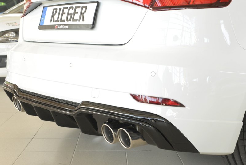 Rieger Heckeinsatz schwarz glänzend Audi A3 (8V) 09.16- (ab Facelift) - 88182