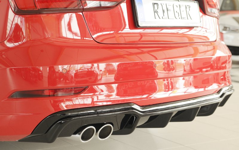 Rieger Heckeinsatz schwarz glänzend Audi A3 (8V) 09.16- (ab Facelift) - 88184