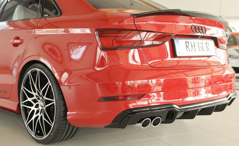 Rieger Heckeinsatz schwarz glänzend Audi A3 (8V) 09.16- (ab Facelift) - 88184