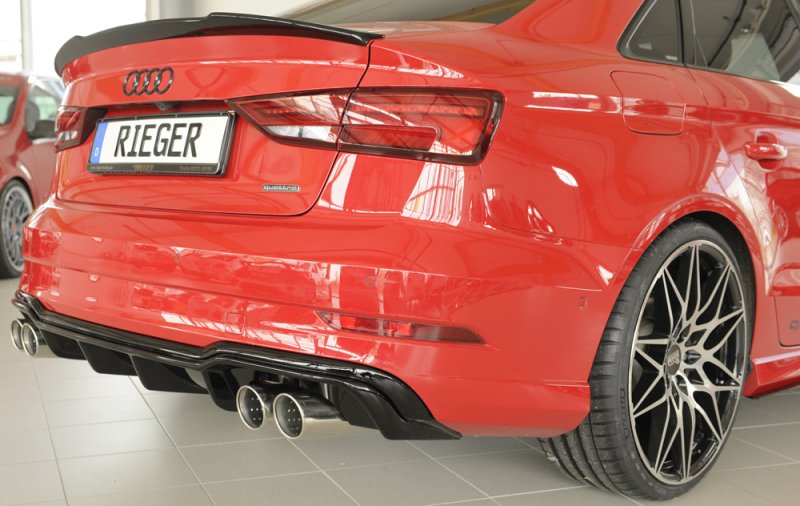 Rieger Heckeinsatz schwarz glänzend Audi A3 (8V) 09.16- (ab Facelift) - 88186