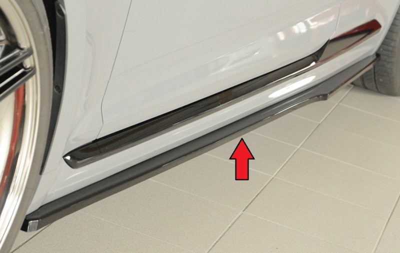 Rieger Seitenschwelleransatz schwarz glänzend Audi RS5 (B9/F5) 03.17-02.20 (bis Facelift) - 88207