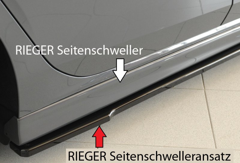 Rieger Seitenschwelleransatz schwarz glänzend VW Golf 7 02.17- (ab Facelift) - 88212