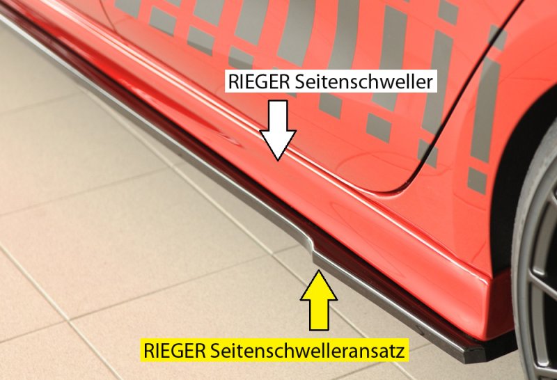 Rieger Seitenschwelleransatz schwarz glänzend Seat Leon (KL) 04.20- - 88221