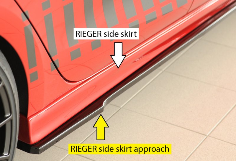 Rieger Seitenschwelleransatz schwarz glänzend Seat Leon (KL) 04.20- - 88222