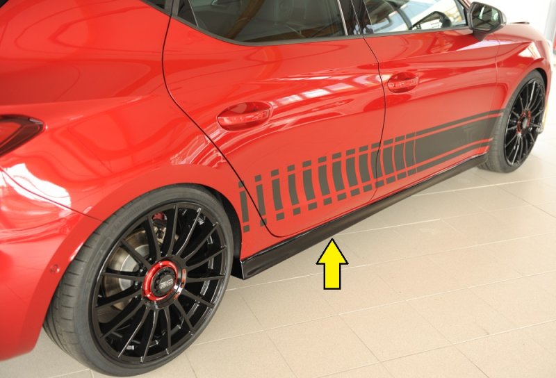 Rieger Seitenschweller (XS) schwarz glänzend Seat Leon (KL) 04.20- - 88224