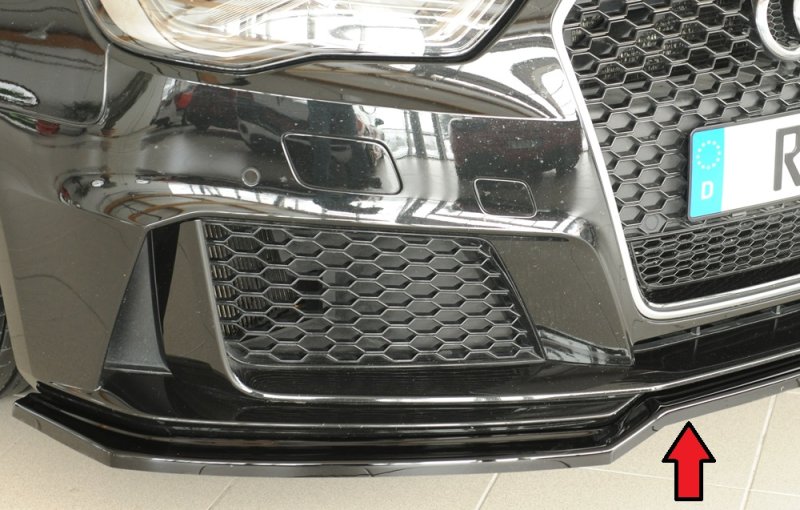 Rieger Spoilerschwert schwarz glänzend Audi RS3 (8V) 04.15-01.17 (bis Facelift) - 88230