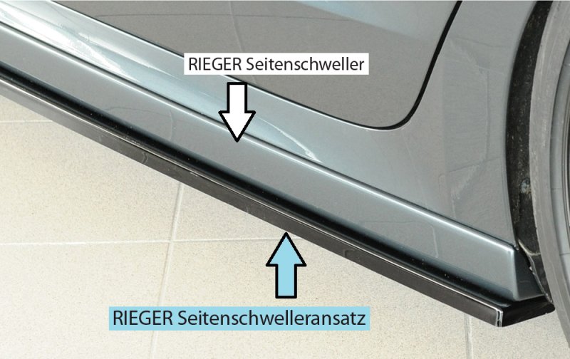 Rieger Seitenschwelleransatz schwarz glänzend Skoda Octavia (NX) 11.19- - 88252