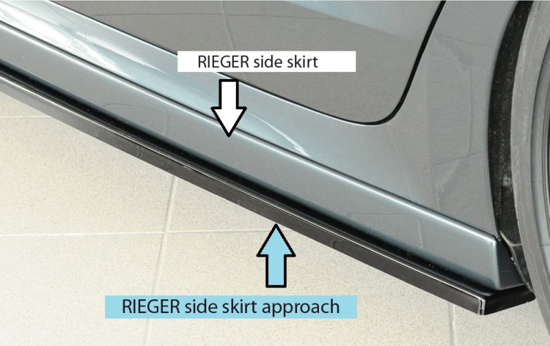 Rieger Seitenschwelleransatz schwarz glänzend Skoda Octavia (NX) 11.19- - 88252