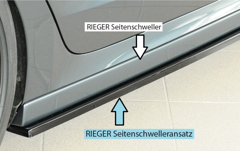 Rieger Seitenschwelleransatz schwarz glänzend Skoda Octavia (NX) 11.19- - 88253