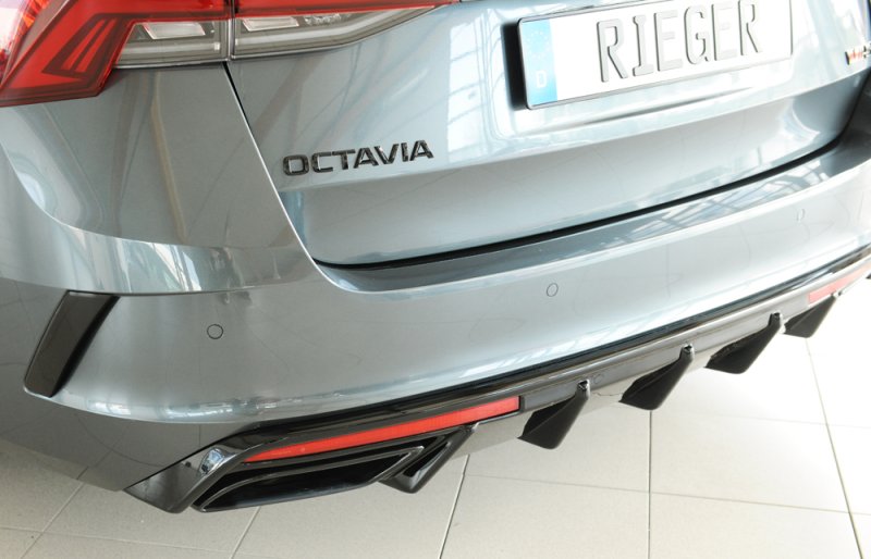 Rieger Heckeinsatz schwarz glänzend Skoda Octavia RS (NX) 07.20- - 88254