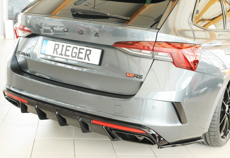 Rieger Heckschürzenansatz seitlich rechts schwarz glänzend Skoda Octavia RS (NX) 07.20- - 88257