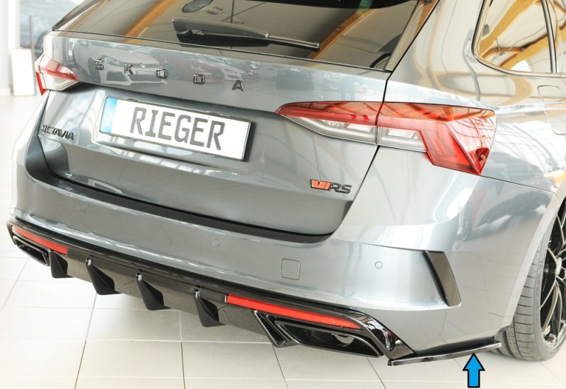 Rieger Heckschürzenansatz seitlich rechts schwarz glänzend Skoda Octavia RS (NX) 07.20- - 88257