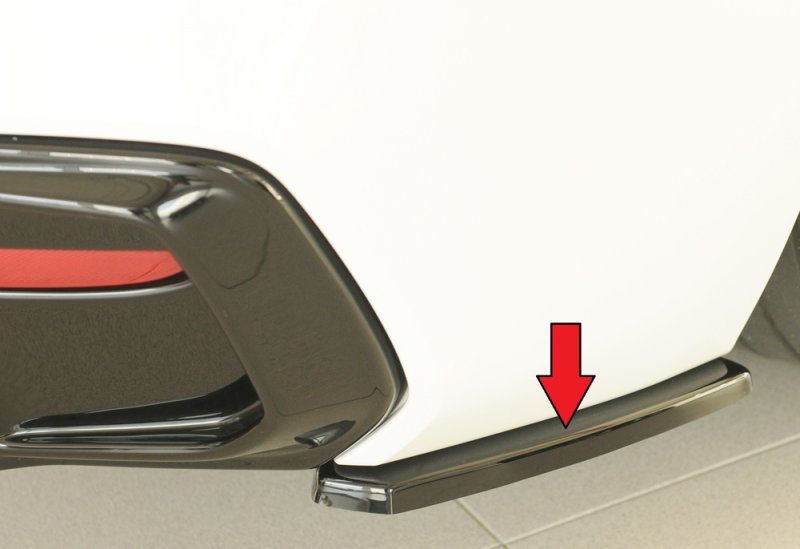 Rieger Heckschürzenansatz seitlich rechts schwarz glänzend BMW 1er F20 (1K4) 05.2015- (ab Facelift) LCI - 88280