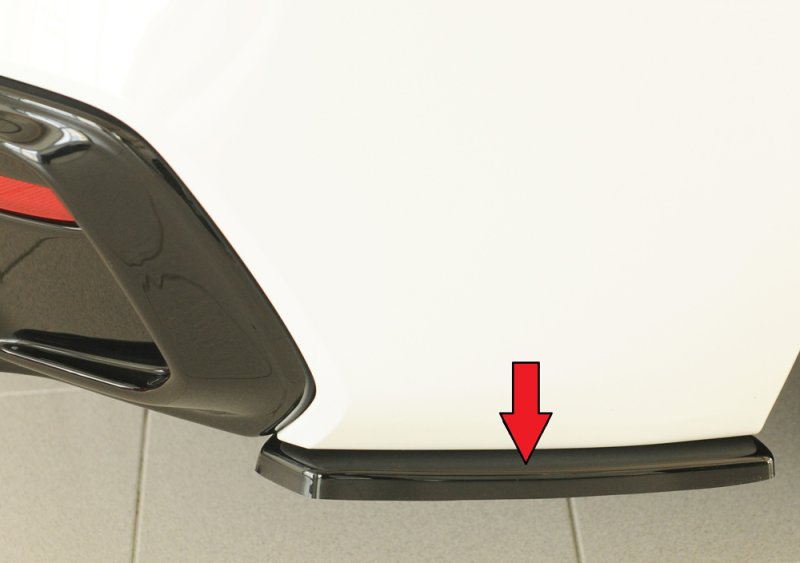 Rieger Heckschürzenansatz seitlich rechts schwarz glänzend BMW 1er F20 (1K4) 05.2015- (ab Facelift) LCI - 88280