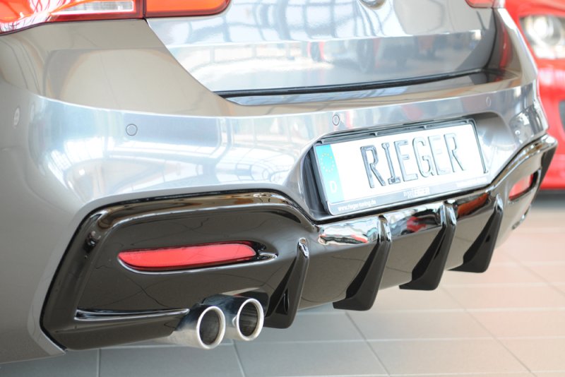 Rieger Heckeinsatz (Typ: 88171) schwarz glänzend BMW 1er F20 (1K4) 05.2015- (ab Facelift) LCI - 88283