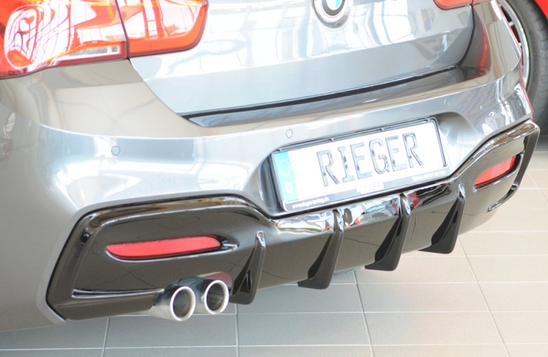 Rieger Heckeinsatz (Typ: 88171) schwarz glänzend BMW 1er F20 (1K4) 05.2015- (ab Facelift) LCI - 88283