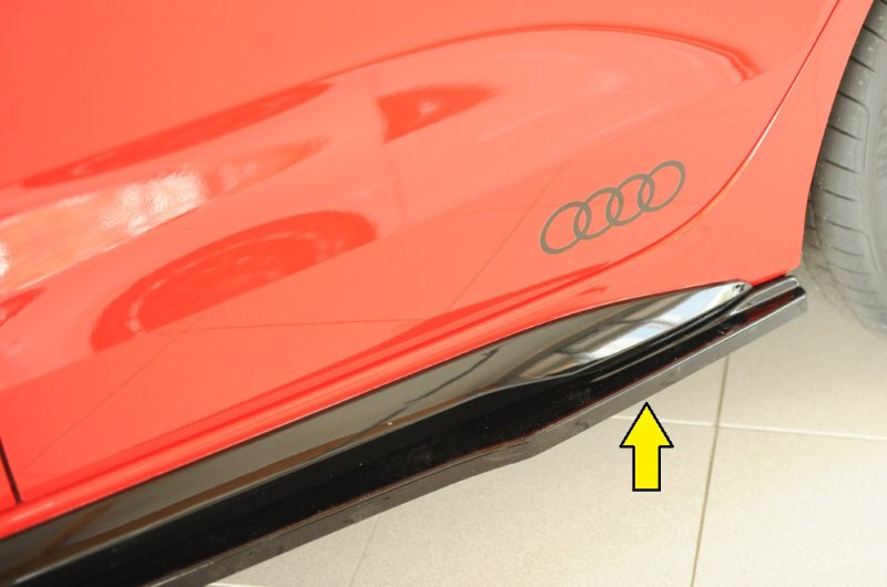 Rieger Seitenschwelleransatz schwarz glänzend Audi A3 (GY) 11.19- - 88284