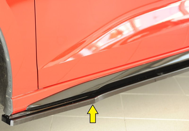 Rieger Seitenschwelleransatz schwarz glänzend Audi A3 (GY) 11.19- - 88284