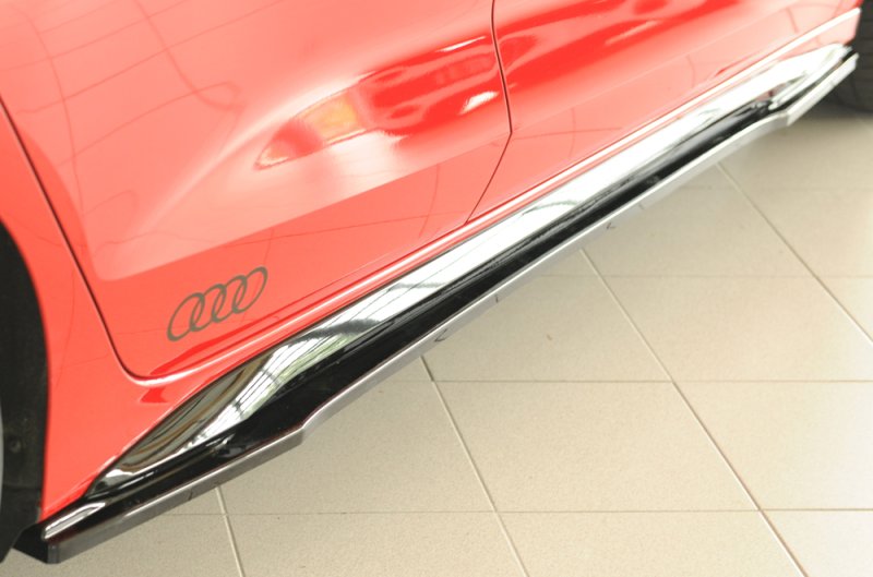 Rieger Seitenschwelleransatz schwarz glänzend Audi A3 (GY) 11.19- - 88285