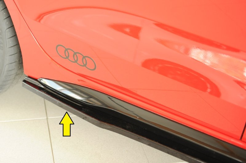 Rieger Seitenschwelleransatz schwarz glänzend Audi A3 (GY) 11.19- - 88285