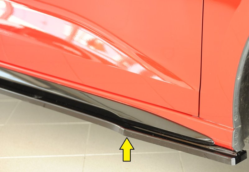Rieger Seitenschwelleransatz schwarz glänzend Audi A3 (GY) 11.19- - 88285