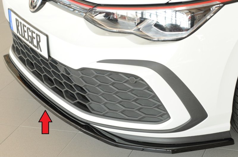 Rieger Spoilerschwert nur für GTI / GTD / GTE schwarz glänzend VW Golf 8 GTD 08.20- - 88290