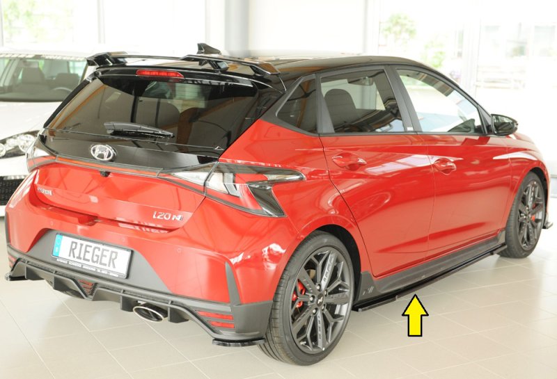 Rieger Seitenschwelleransatz schwarz glänzend Hyundai i20 N (BC3) 04.21- - 88293