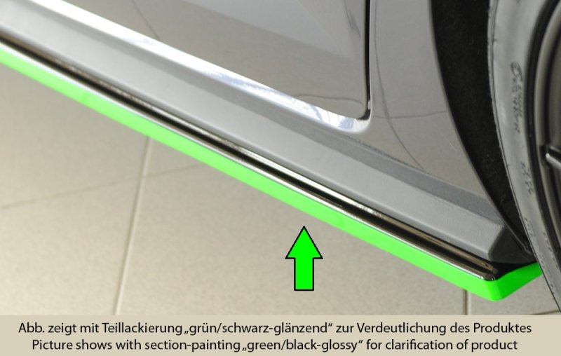 Rieger Seitenschwelleransatz schwarz glänzend VW Polo AW GTI 06.17-05.21 (bis Facelift) - 88298